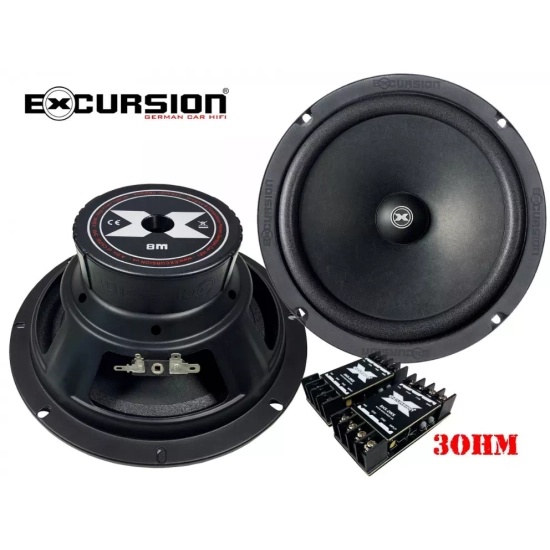 Excursion SHX-8M – samochodowe głośniki średnio-niskotonowe 200 mm (100/300 W, 3 Ohm)